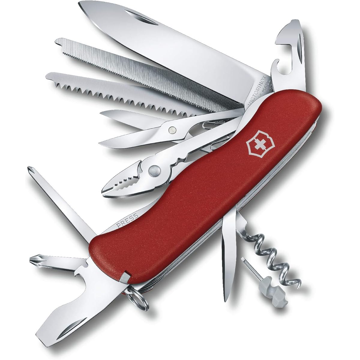 VICTORINOX Work Champ All 2 Types Swiss Army Knife Multifunctional Knife Outdoor Camping Pliers Equipped with Metal Saw with Metal File Swiss Made Multi Tool [Domestic Genuine Product]