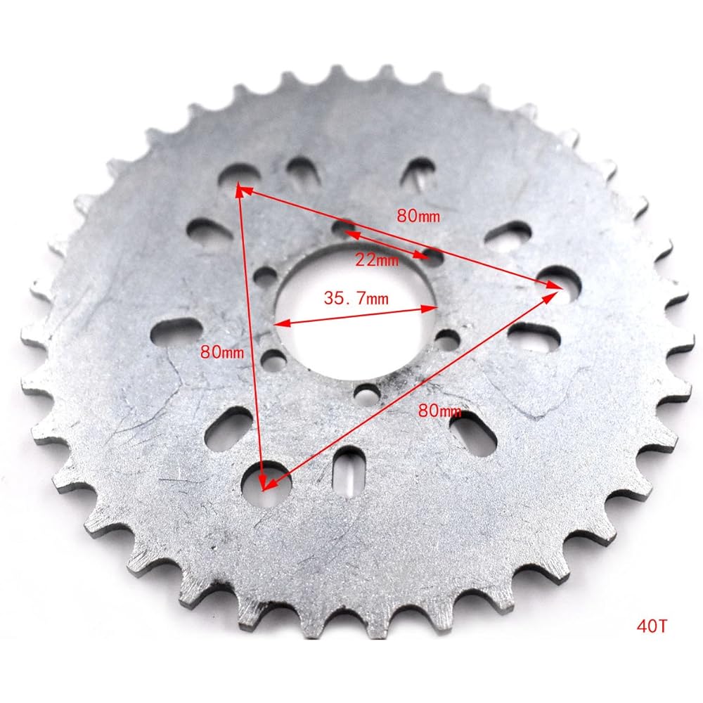 JRL Wheel Sprocket 40T 40 teeth electric gas cycle bicycle 50cc 60cc 80cc