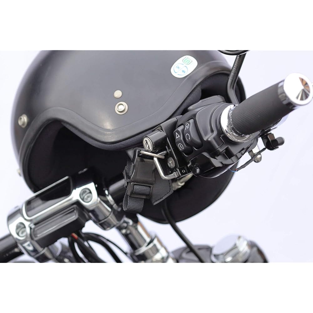 Kijima Motorcycle Bike Parts Helmet Lock Universal Lever Holder Type Compatible with Harley-Davidson Steel Black Finish HD-05149