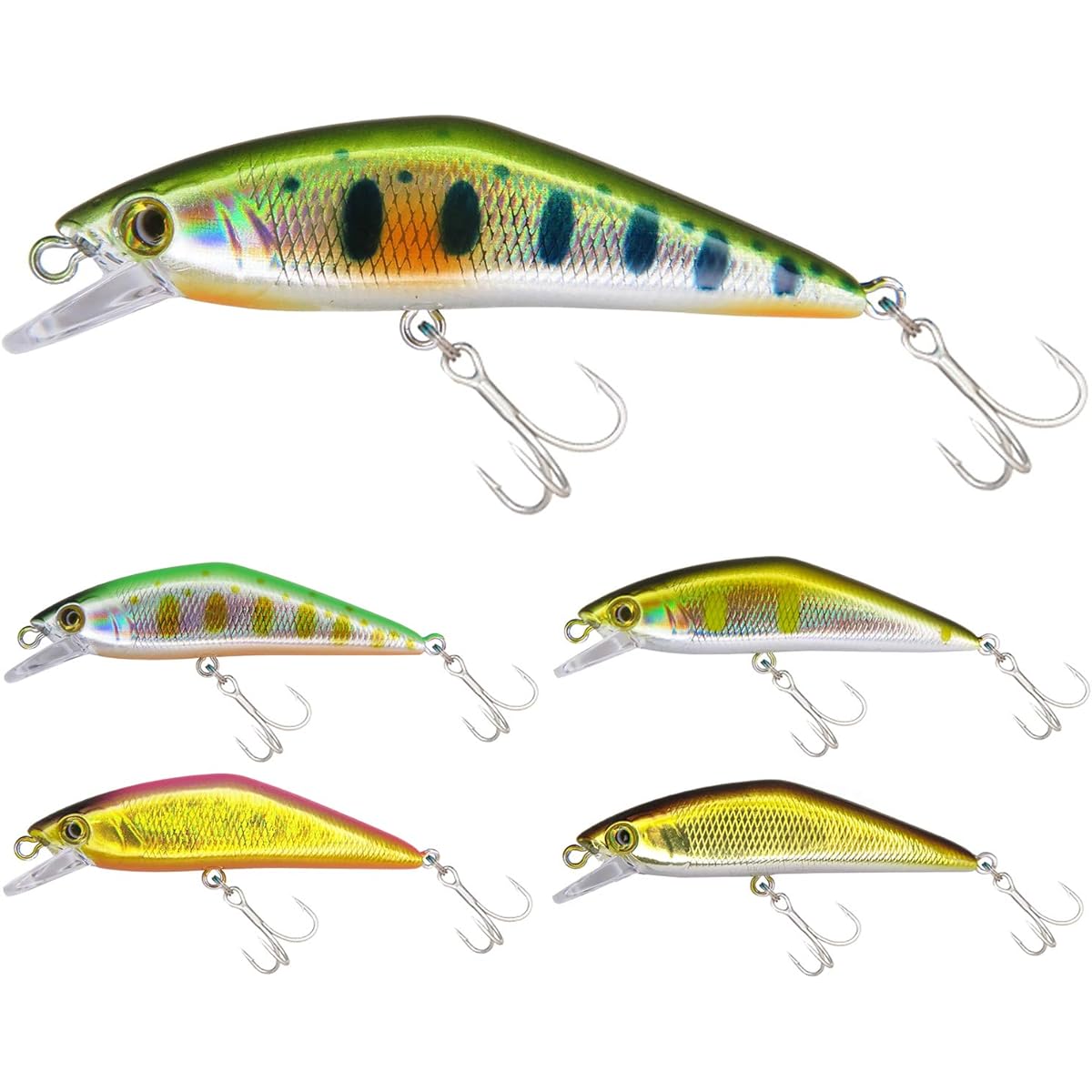 [Seiran Lure] Minnow Trout Lure Mountain Stream Sinking Minnow 52mm 5g Set Char Yamame Rainbow Trout