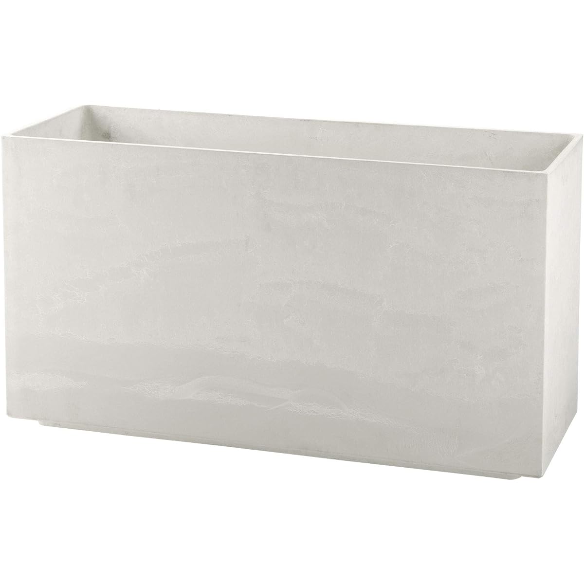 Richel Large Planter Cover Ceramic Style White 80 x 29.5 x 45 cm Laviere Pot Cover Cube Shape 711241