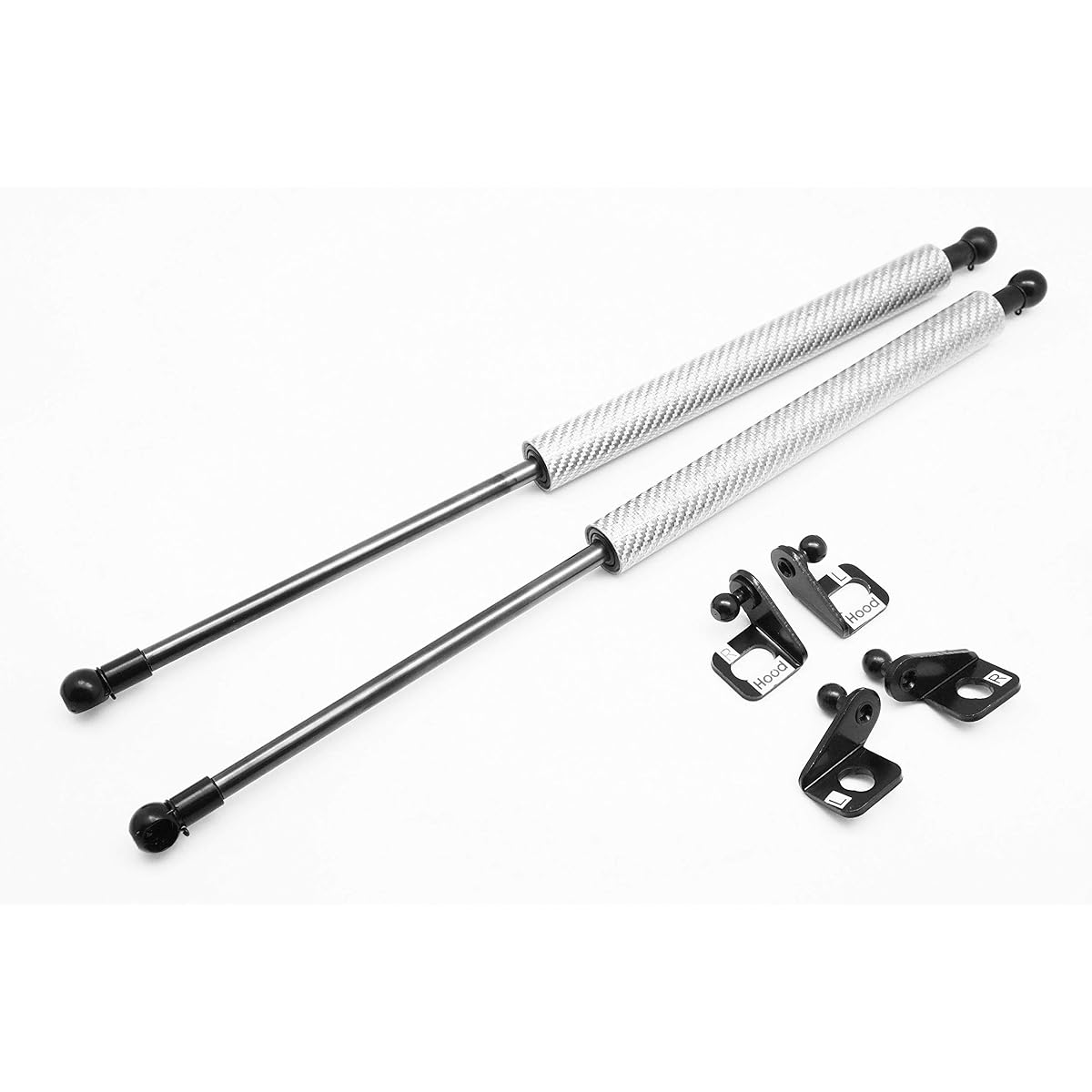 Autobahn88 Food lift support kit compatible 2009-2010 For Mitsubishi Outlander (Silver Carbon Fiber)