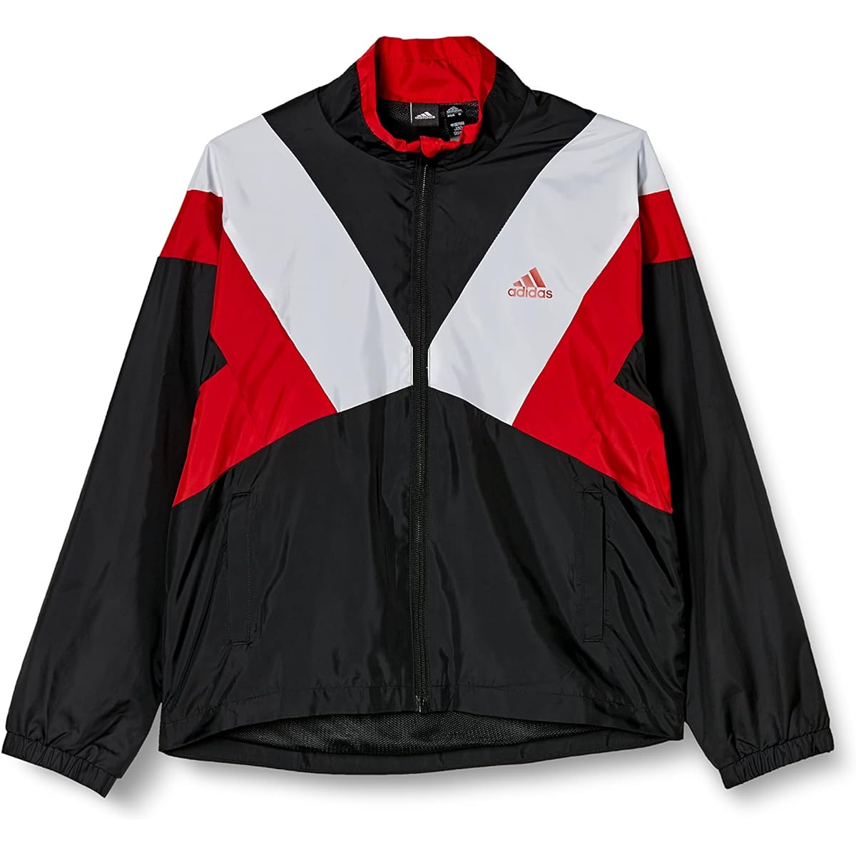 Adidas Jersey Top Kids Color Block Loose Fit Woven Track Top BUK61