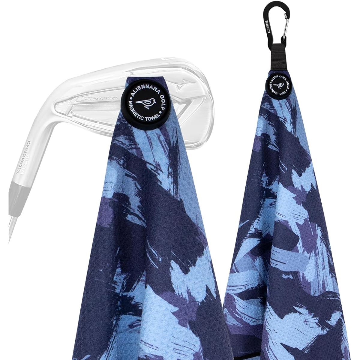 Golf Towel, Microfiber Golf Club Towel with Carabiner, for Wiping Golf Clubs and Golf Balls, Cleaning, Quick Drying, Absorbent, Durable, Easy to Carry, Beginners, Golf Equipment, Accessories