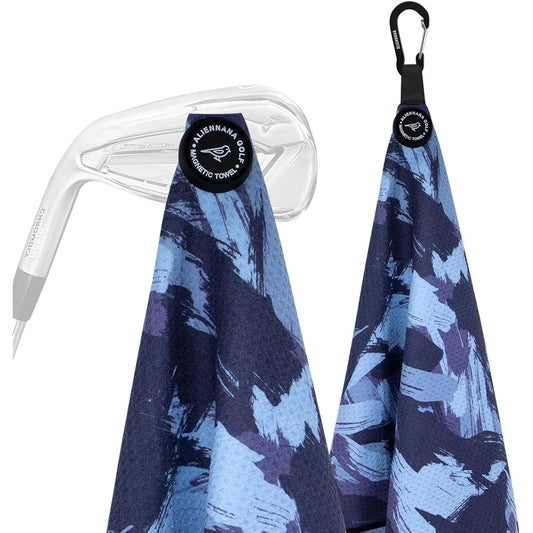 Golf Towel, Microfiber Golf Club Towel with Carabiner, for Wiping Golf Clubs and Golf Balls, Cleaning, Quick Drying, Absorbent, Durable, Easy to Carry, Beginners, Golf Equipment, Accessories