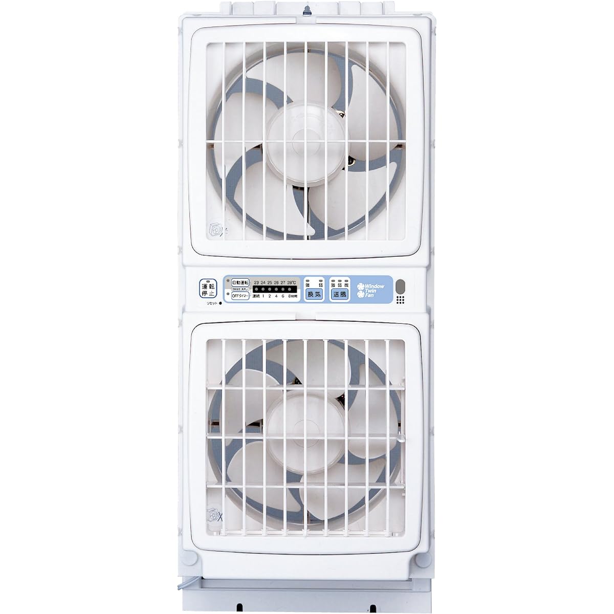 Takasu Sangyo Window Twin Fan, Simultaneous Supply/Exhaust Type Window Ventilation Fan, Remote Control Compatible