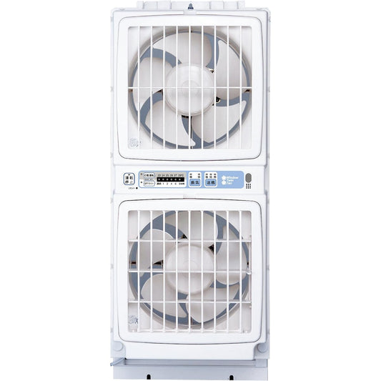 Takasu Sangyo Window Twin Fan, Simultaneous Supply/Exhaust Type Window Ventilation Fan, Remote Control Compatible