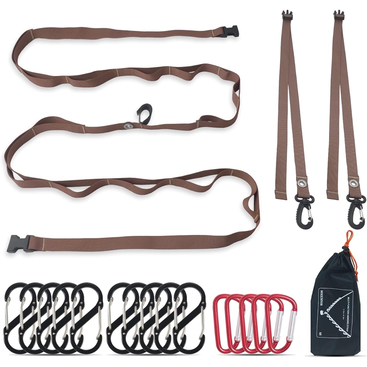 Hanging Chain, Daisy Chain, Nebula Chain, 4-Way Clothes Drying Rope, Long, Organizing Small Items for Camping, Hanging Belt, Hanging, Tarp Extension Belt, Stream Tension, Adjustable, Comes with a Buckle, Comes with a Dedicated Storage Bag, Laundry Organi