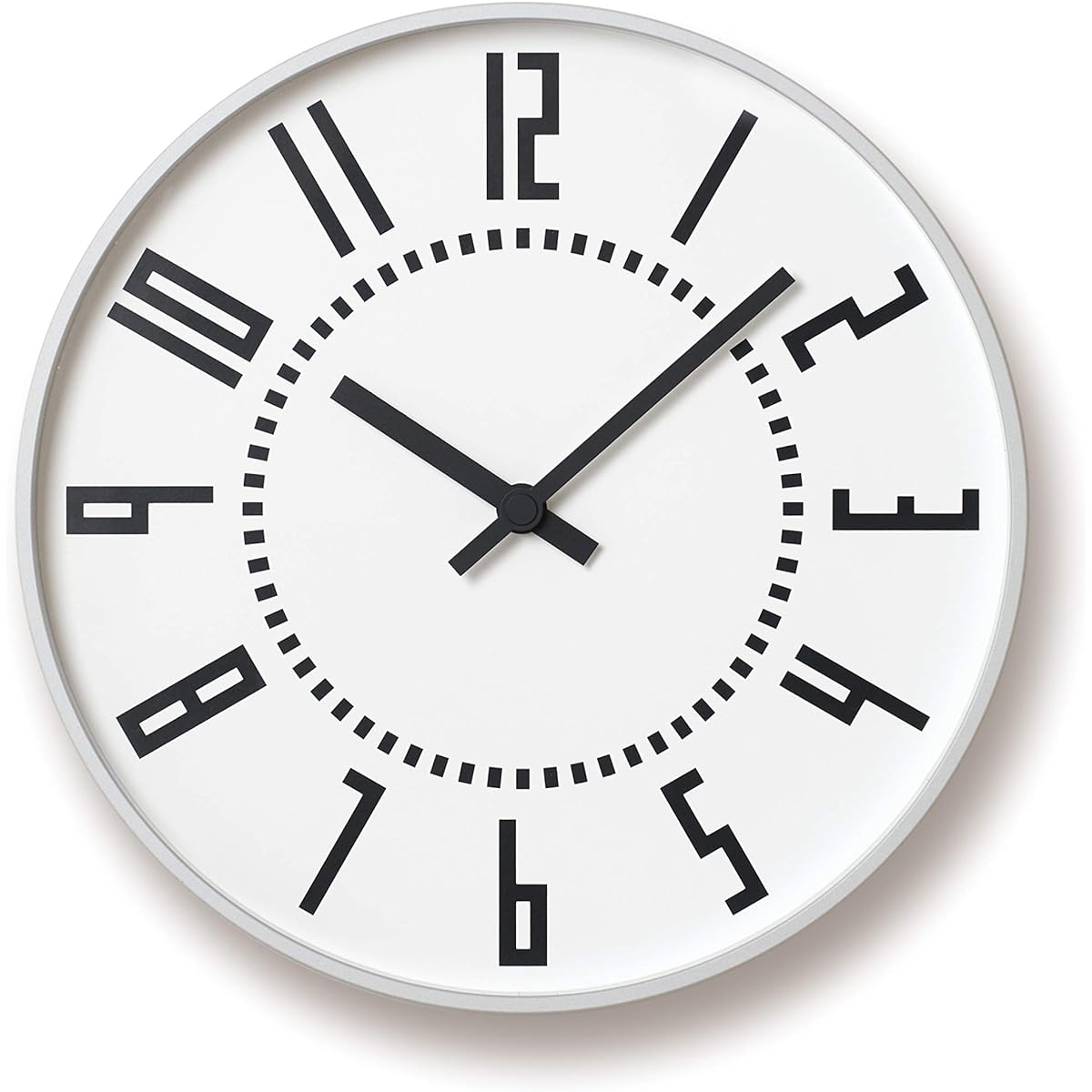 Lemnos Wall Clock Analog Eki Clock Aluminum White eki clock TIL16-01 WH Lemnos Diameter: 25.6cm