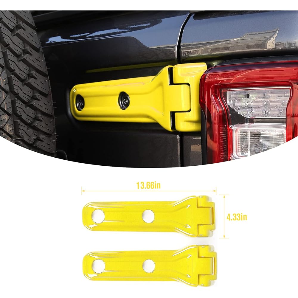 Tail gate hinge hinge cover rim 2018-2021 JEEP WRANGLER JL & Unlimited (yellow)