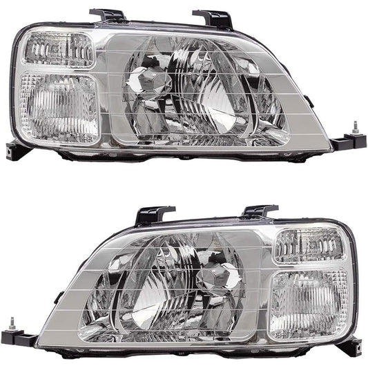 Autoandart replacement driver's seat and passenger headlight head lamp 1997-2001 CR-V 33151S10A01 33101S10A01