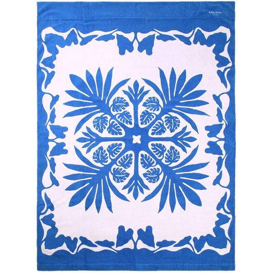 [Cathy Mom Island Style] Towel Blanket Classic Hawaiian Series Tea Leaf Women's 86108511D White 140cm x 190cm
