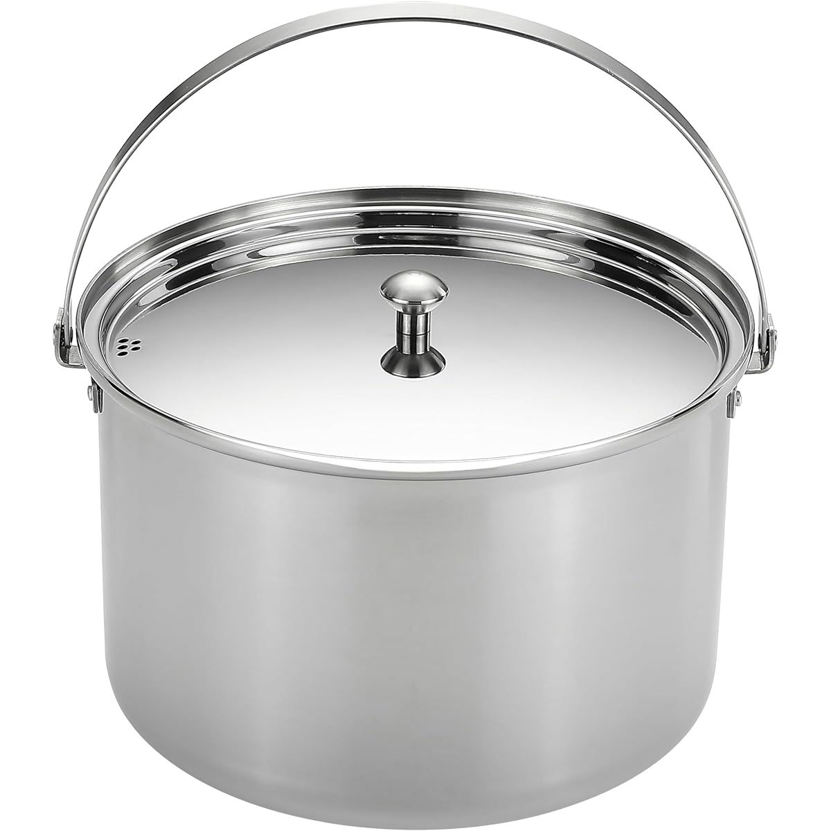 CAMPING MOON Camping Outdoor Large Pot Stock Pot Stainless Aluminum All Three Layer Steel Pot 5.8L CC-24
