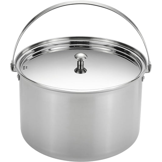 CAMPING MOON Camping Outdoor Large Pot Stock Pot Stainless Aluminum All Three Layer Steel Pot 5.8L CC-24
