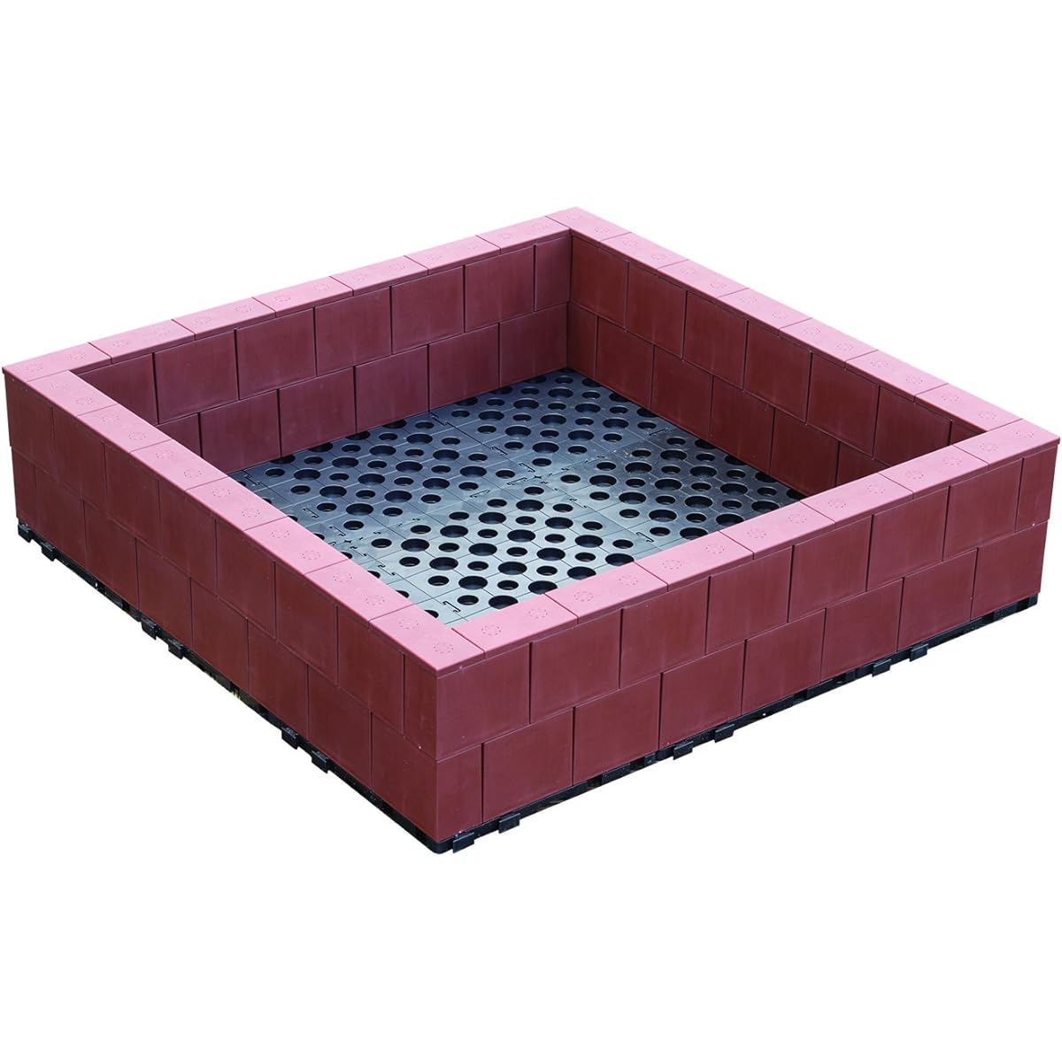 System farm (assembled flower bed/vegetable garden) 90cm x 90cm x 2 tiers set Brown