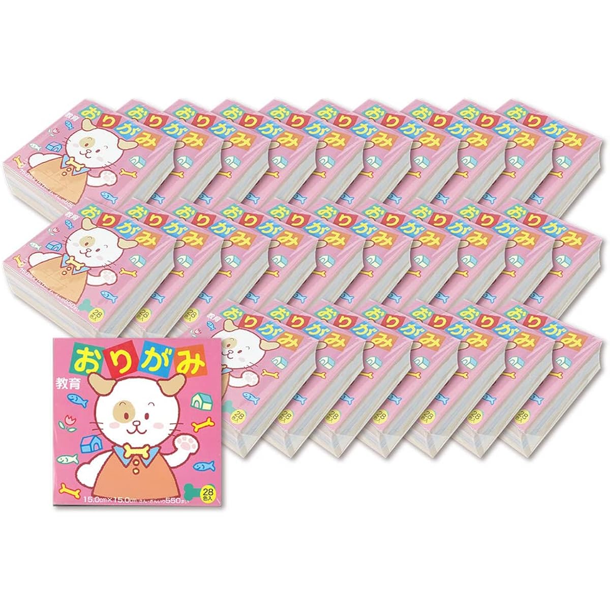 Ehime Paperwork Educational Origami Value 15cm square 550 sheets x 28 books No.550-28