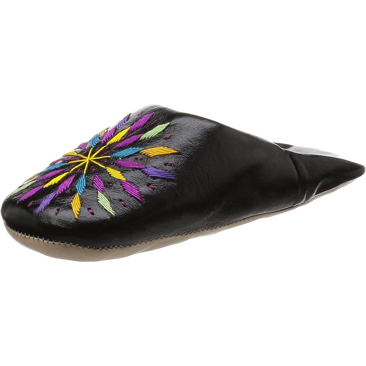 [Fatima Morocco] Babouche Colorful Embroidery Babouche Women's LFM008