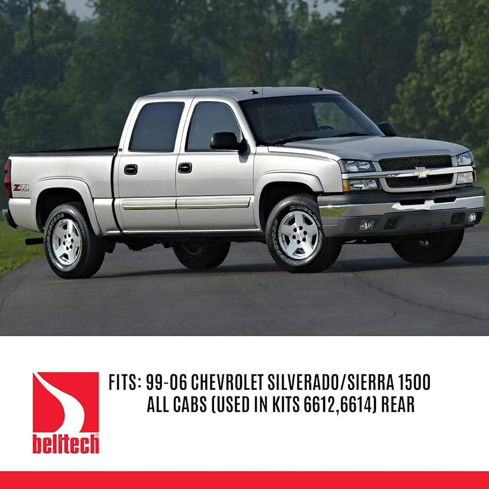 Belltech 6654 Shock extension kit 99-06 Sylvarad Sierra 1500 Confirm to all cabs