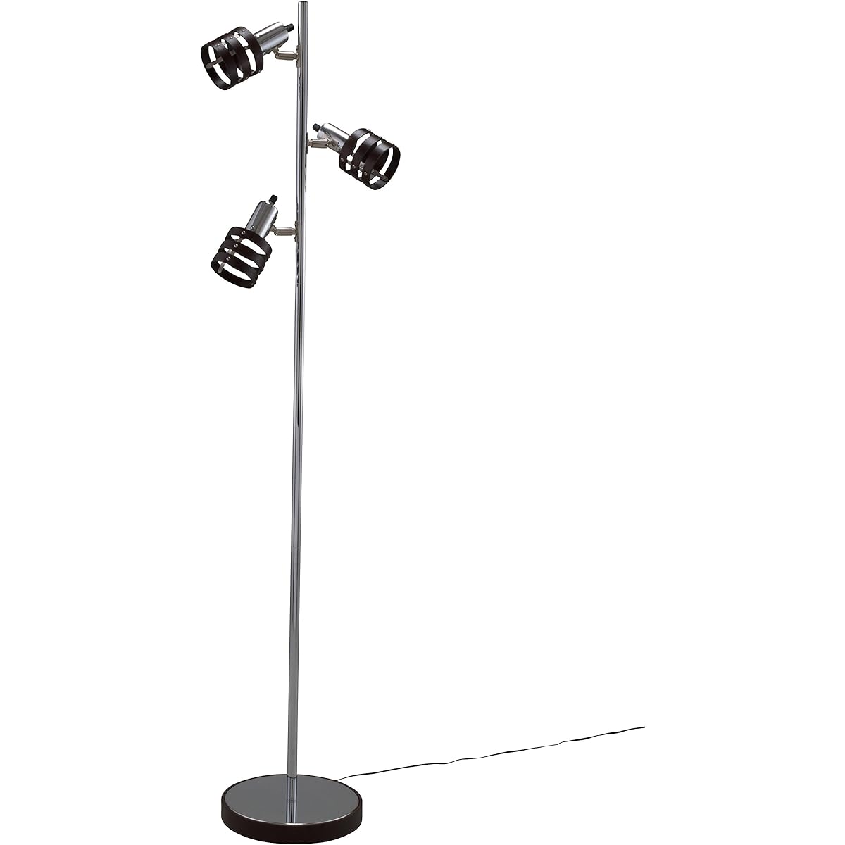 Ohm Electric Floor Stand Wood Ring Wooden Frame E17 Light Bulb Sold Separately TF-YN30BW 06-1480 Brown