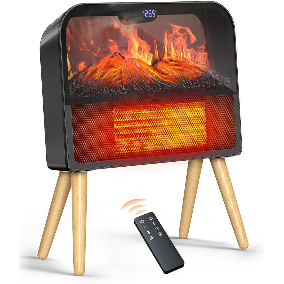 Fireplace Type Ceramic Heater (ECO Intelligent Constant Temperature, Energy Saving Measures) Electric Heater "2023 Winter New Model 3D Simulitis", Electric Stove, Heating Equipment, Energy Saving, No
