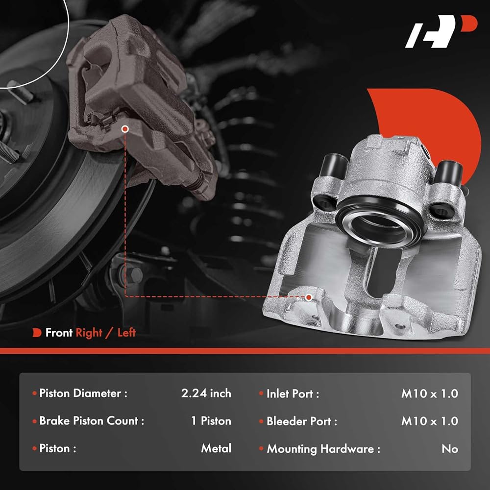 A-PREMIUM Disc Brake Caliper No Assembly Bracket No Audi and Volkswagen Compatible-A4 A4 Quattro A6 Quattro S4 Passat 2002-2005 S6 2002-2003-Front Side