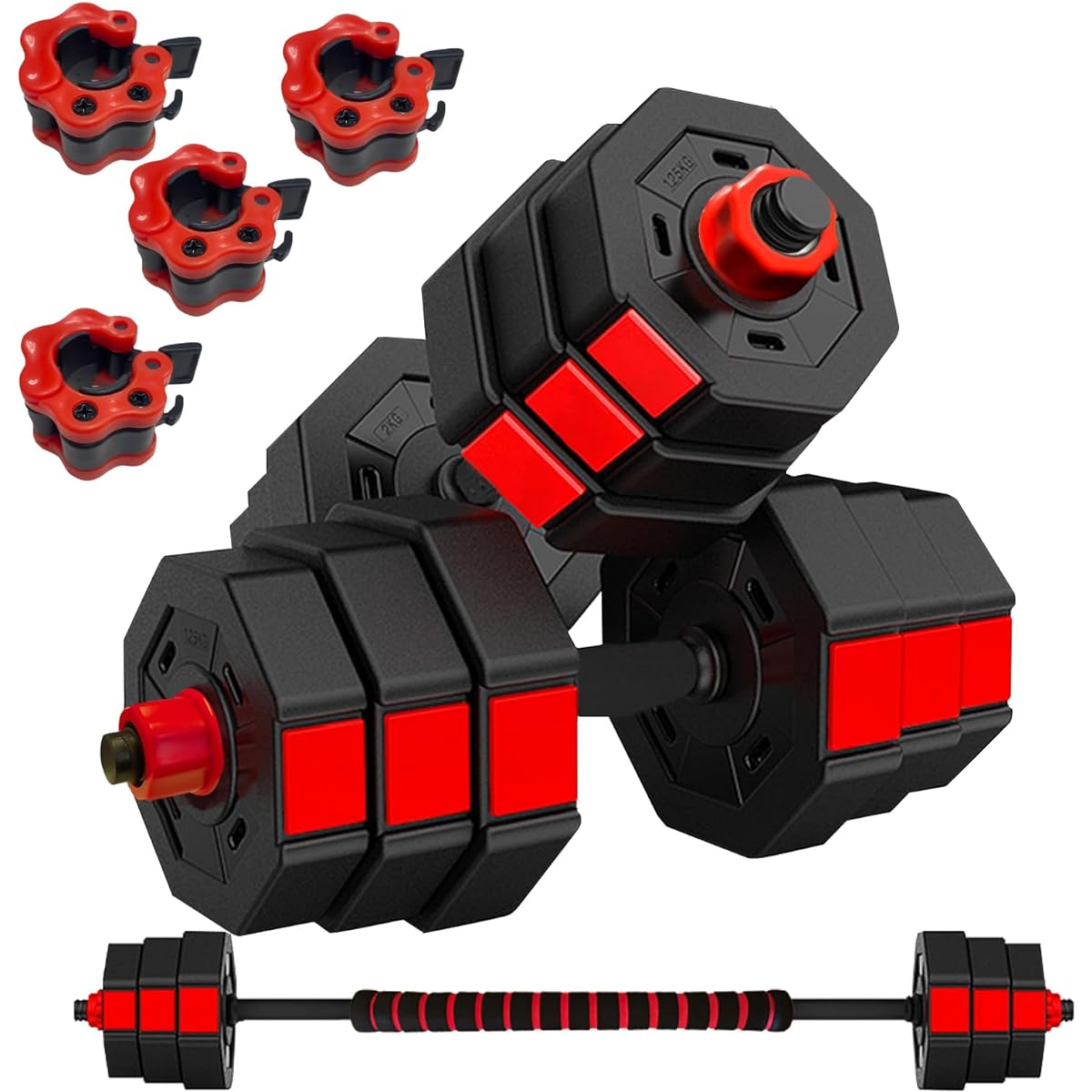 Wout Dumbbell that can also be used as a barbell 5kg 10kg 15kg 20kg Set of 2