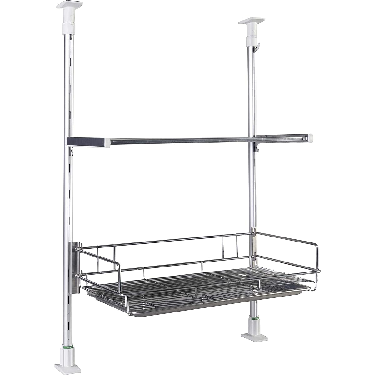 Takubo Kogyo Drainer Rack Tension Drainer Basket Silver Approx. 46.7 x 25.8 x 692 (Max. 105.2) cm TP1-45BT
