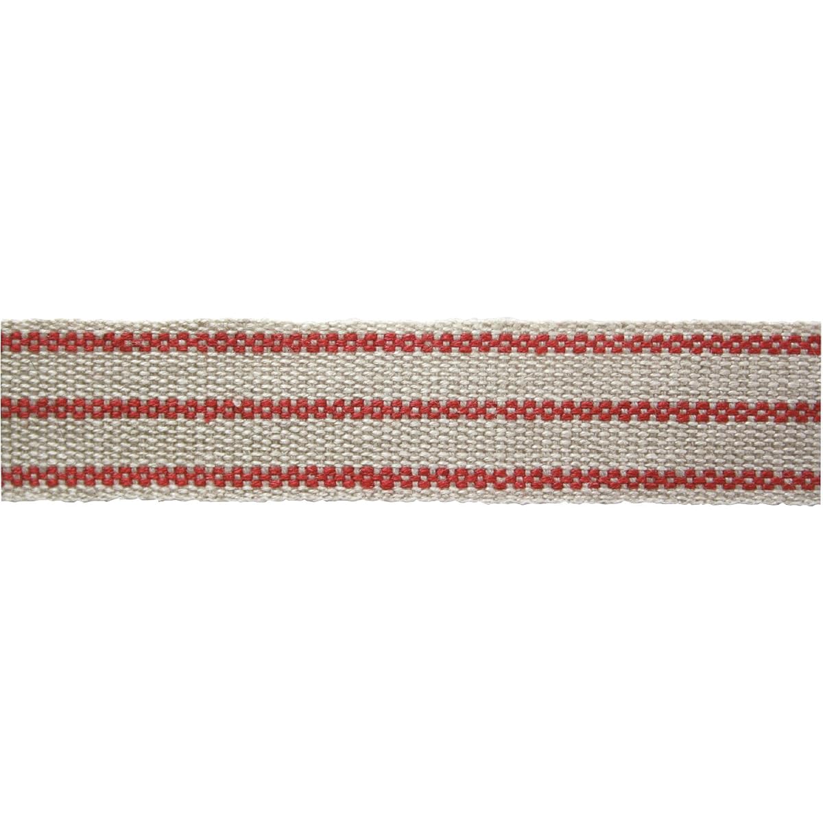 Tokyo Ribbon Linen Basic Stripe #02 18mm×20m