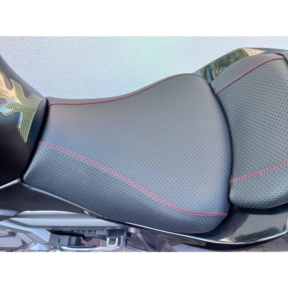■Ninja 650 (17-) Z650/ABS (17-) Domestic product Thick embossed fabric (green stitch) Custom seat cover front and rear set (red stitch)