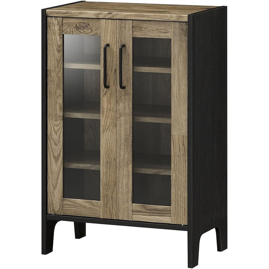 Shirai Sangyo Cabinet Brown Black Width 58.1 Height 88.8 Depth 35.6cm VNT-9060G Vientage