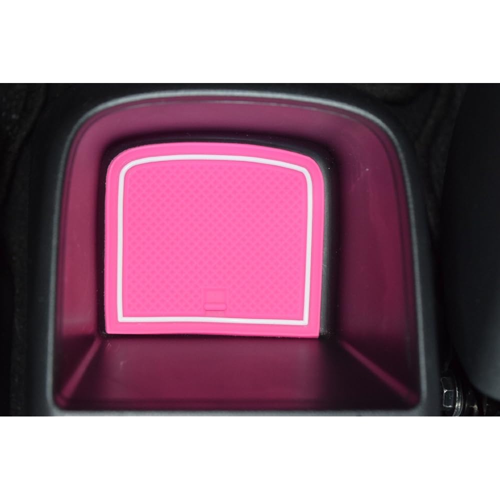 KINMEI Honda FIT Pink GK3/4/5/6/GP5 Series Exclusive Design Interior Door Pocket Mat Drink Holder Anti-Slip Non-Slip Storage Space Protection Rubber Mat Fit New Car Fit-p