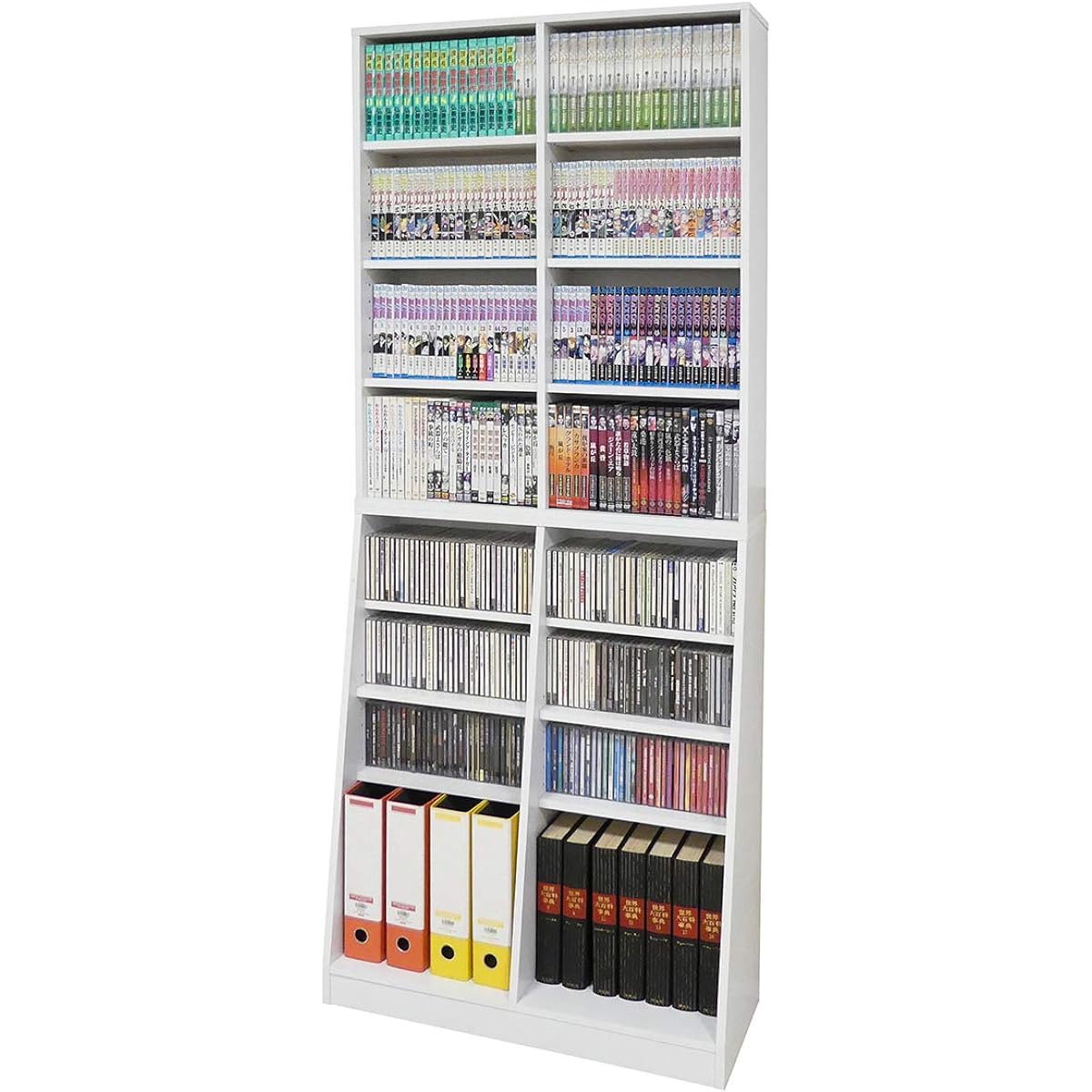 Kuroshio Shelf, Large Capacity, Width 75cm, Bookshelf, Stylish, Stable, Comic Storage, Open Rack, Thin, White