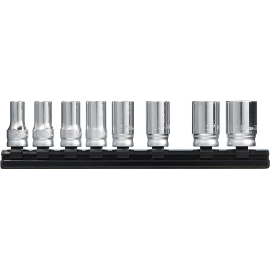 Yamashita Industrial Research Institute Koken 9.5mm insertion Z-EAL semi-deep socket rail set 8 pieces RS3300XZ8
