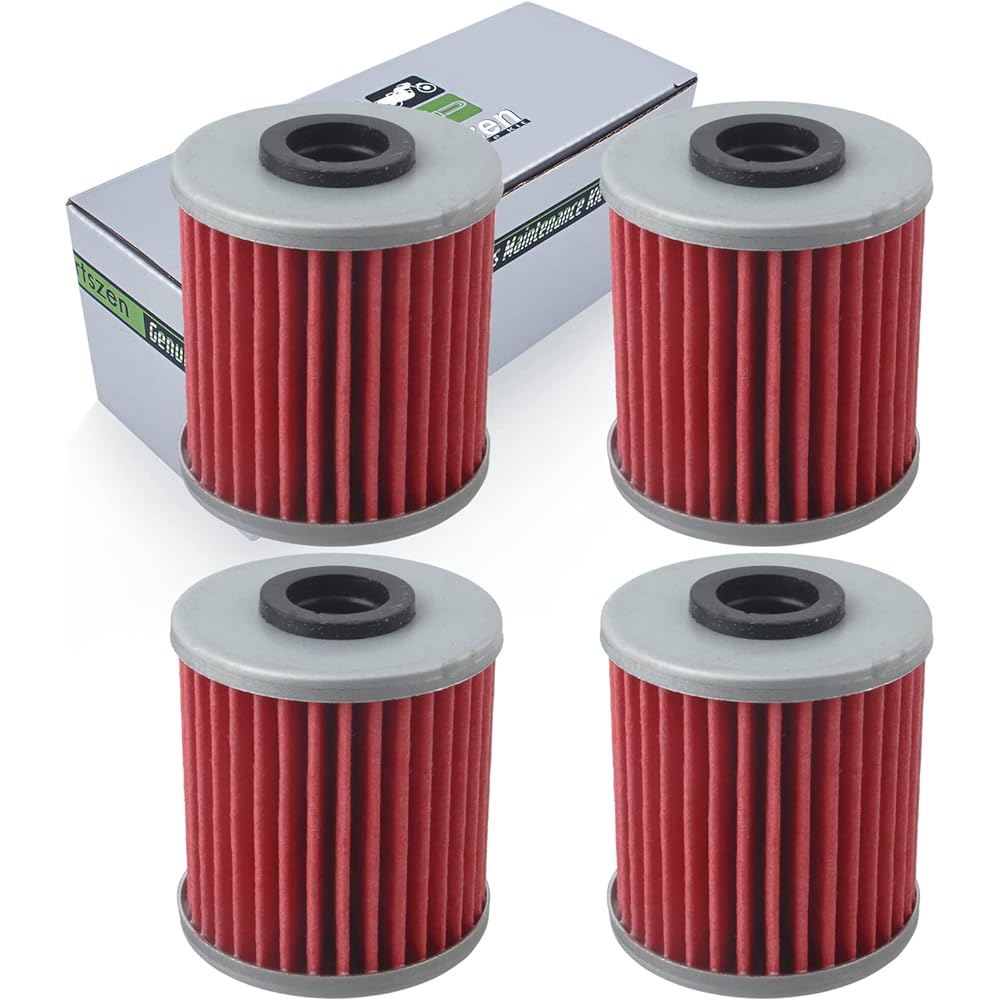 partszen KX250 Oil Filter for Kawasaki KX250F KX450F Suzuki RMX450Z RMZ250 RMZ450 Beta EVO 250 300 4 pieces