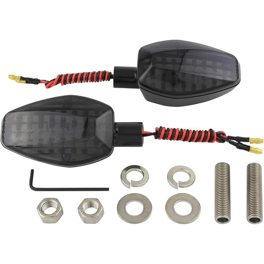 POSH Motorcycle Supplies Turn Signal Lightweight LED Sequential Turn Signal Set of 2 Black Body/Smoke Lens CB1300SF/SB CB400SF/SB MT-09 YZF-R25 GSX-S1000F etc. 096056-16