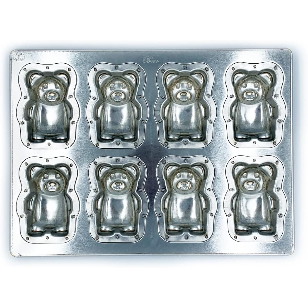 Matsunaga Seisakusho Silicone Processed Silver Kumagoro Type Top Plate 8P