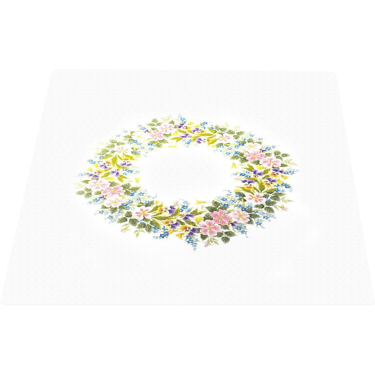 Olympus Silk Cross Stitch Embroidery Kit Table Cloth & Table Center Wild Rose Table Cloth Off White 1187