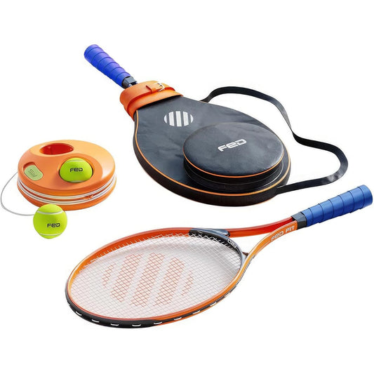 cukulife tennis trainer set tennis practice equipment perfect for solo tennis practice! Solo Tennis Trainer with Backpack for Tennis Racket, Racket + 2 Balls + Elastic Straps + Base for Adults, Children and Beginners