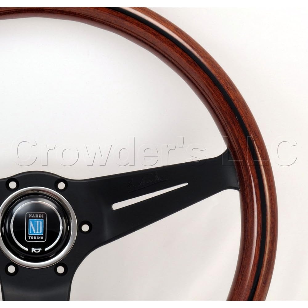NARDI 5069.35.2000 Deep corn mahogany wooden handle -black spokes