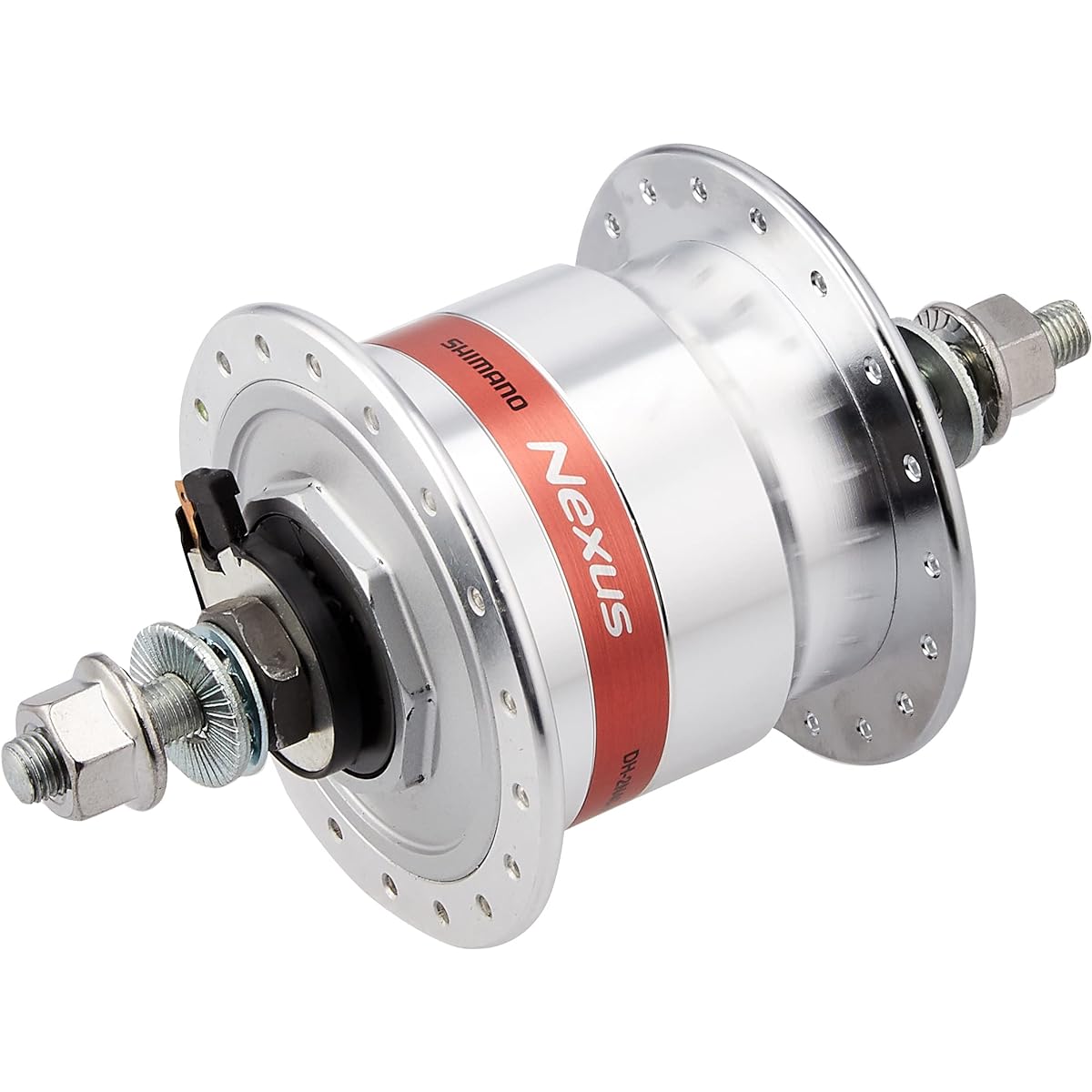 SHIMANO Hub Dynamo DH-2N40 Silver 36H Nut Type J2 6V-2.4W OLD:93mm ADH2N40JDS