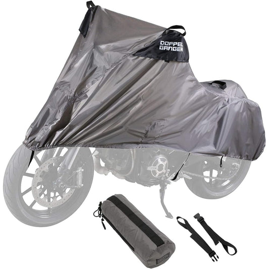 Doppelganger Touring Half Cover, Easy to Put On and Take Off, Portable Compact, Pannier Compatible, For Camping Touring, Storage Bag with Daisy Chain DCC526-KH