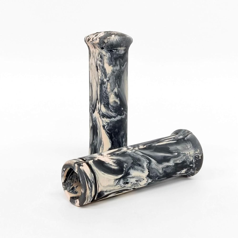 Marble Grip Black and Ivory for Harley 1" Nice Motorcycle