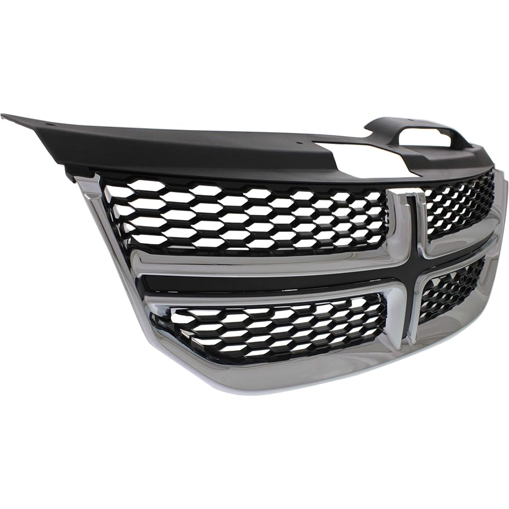 EVAN-FISCHER Grill 2011-2020 DODGE JOURNEY Textured Black Shell and Insert compatible with chrome molding