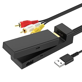 Kashimura HDMI/RCA conversion cable USB 1 port Compatible with Fire TV Stick Video converter that converts HDMI to RCA and allows you to watch it on your car navigation system NKD-232