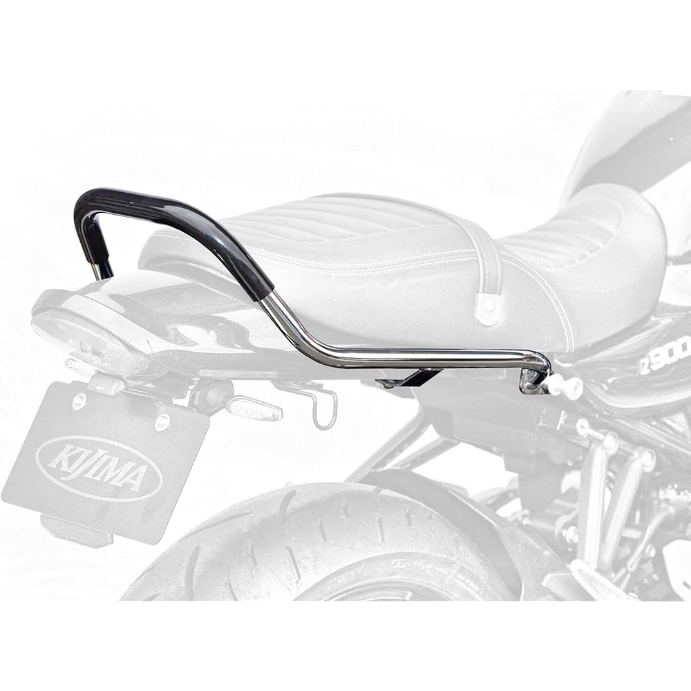 Kijima Motorcycle Bike Parts Tandem Grip Steel Chrome Plated Rubber Coating Z900RS('18-) 210-5443