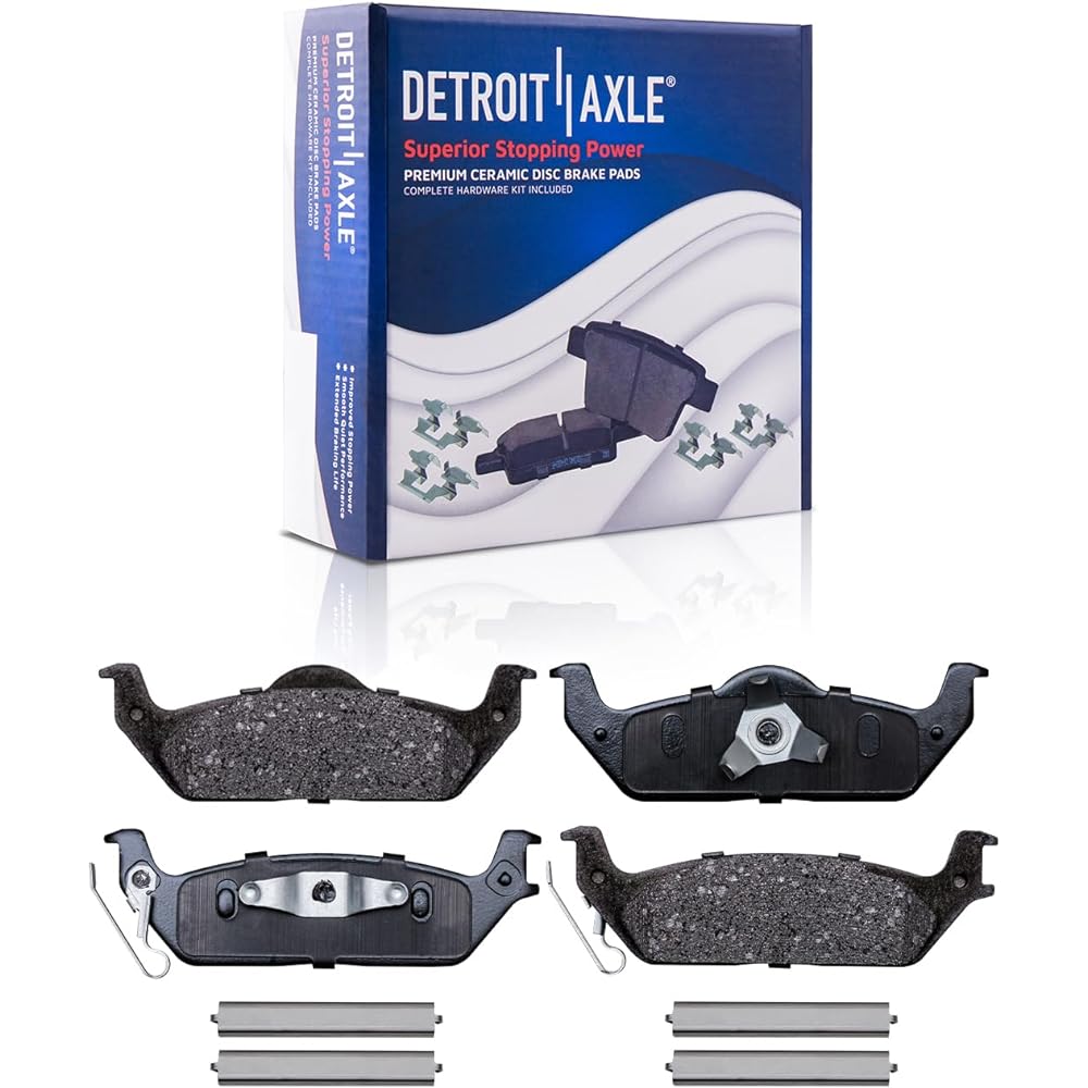 DETROIT AXLE-Front & rear replacement Brake pad with hardware 2004 FORD F-150 New Body Style- [2005-2008 Ford F-150] --2006-2008 Lincoln Mark LT