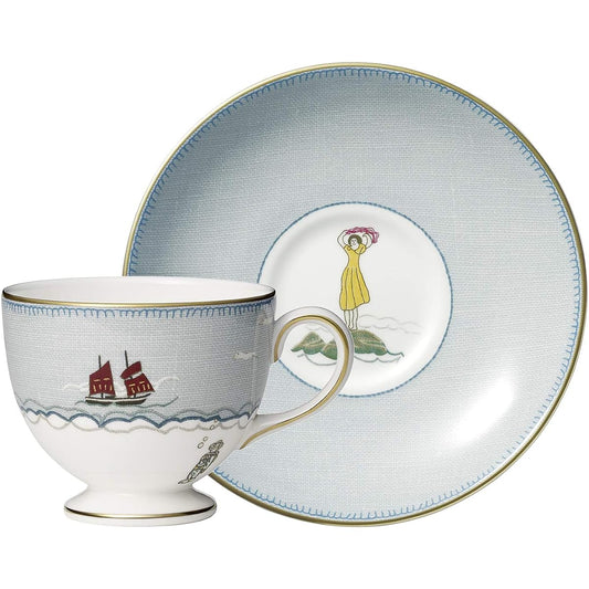 [Regular Imported Product] Wedgwood Cup & Saucer (Lee) 200ml Sailor's Farewell by Kit Kemp Wedding Gift 1050199