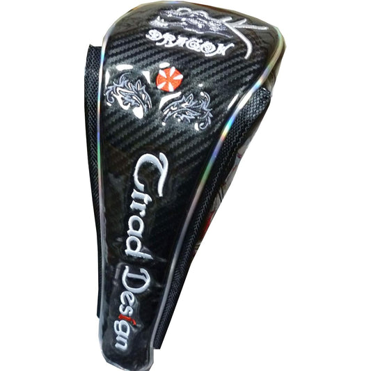 Utility golf head cover Dragon Dragon magnetic type (black, for utility use)