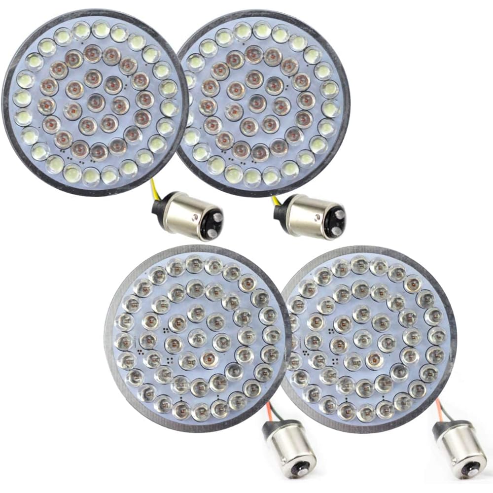 Eagle Lights 2" LED Turn Signal Kit for Harley-Davidson Motorcycles (Front (1157) Rear (1157) LED Turn Signal Kit Add Smoked Lens)