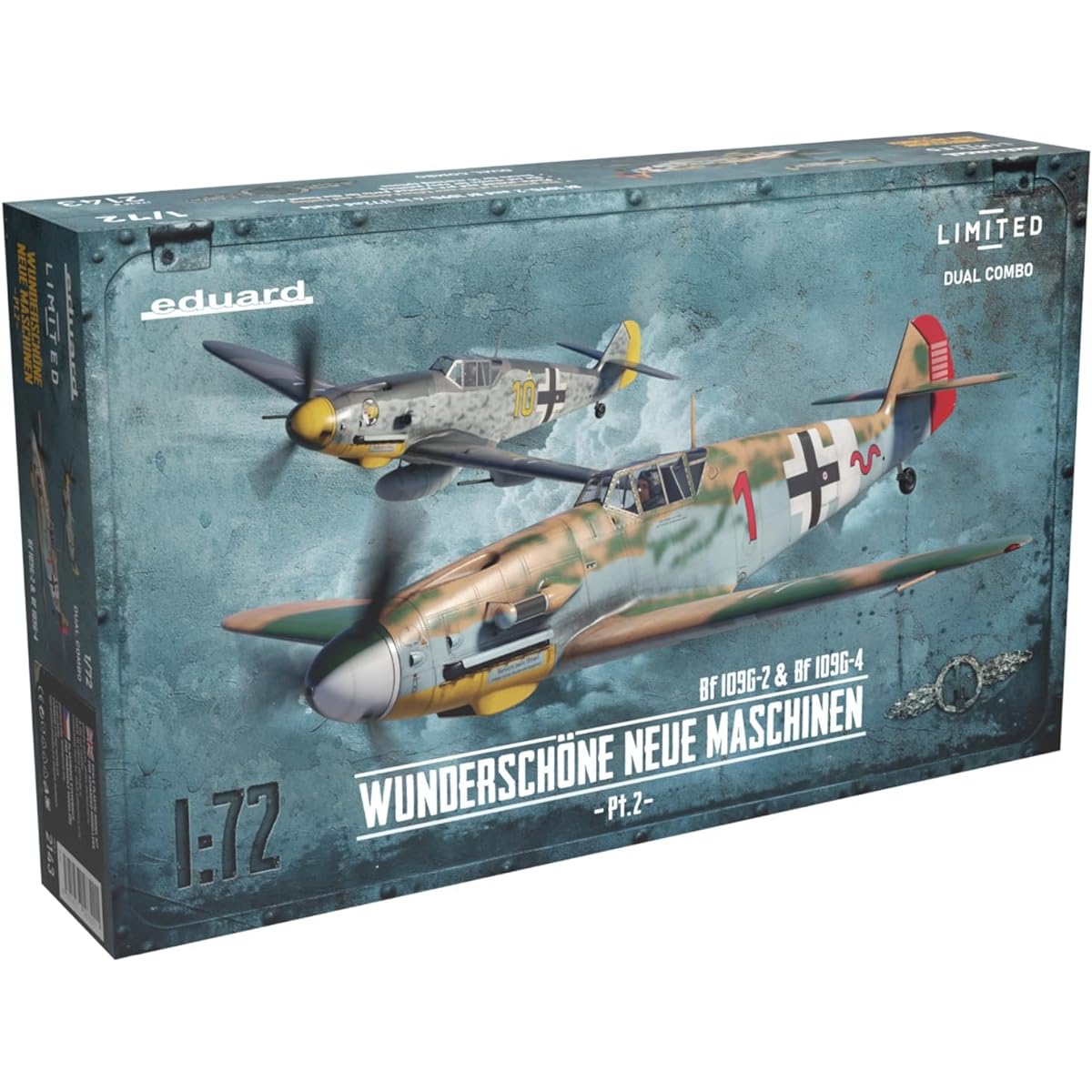 Eduard 1/72 Dual Combo Limited Edition Beautiful New Machine Part 2 Bf109G-2/4 Plastic Model EDU2143